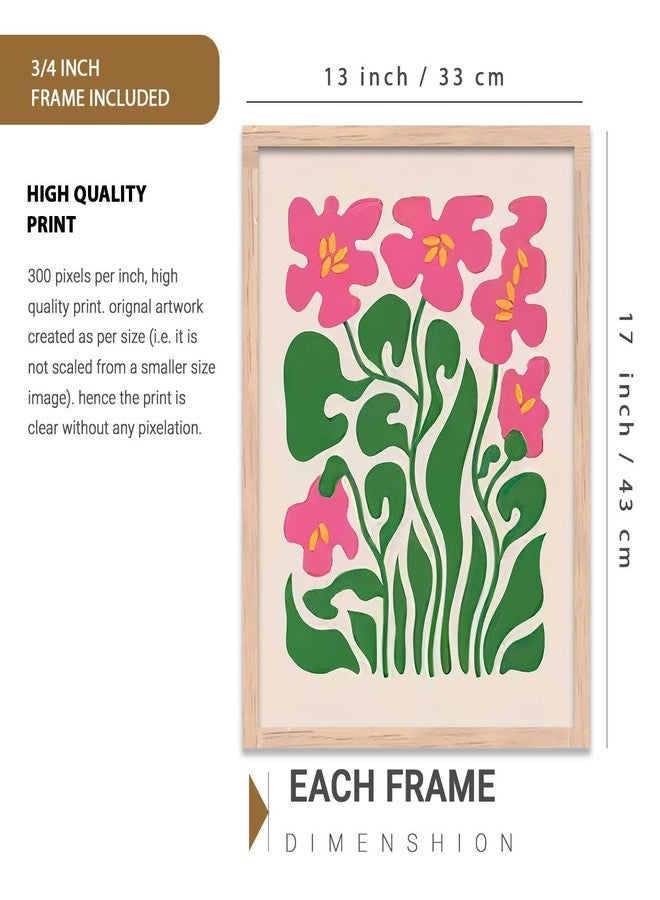 HOTHOUSE Boho Art Home Decoration Painting | Paintings With Frame For Living Room Bed Room Hotel Wall Decor Digital Reprint Set of 3 (13X17 inch) - Image 2