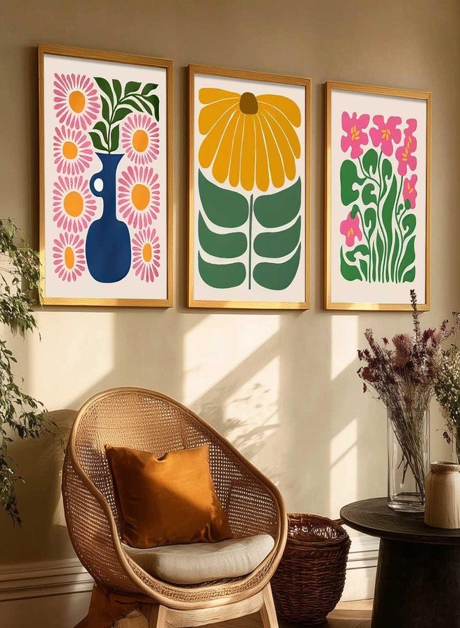 HOTHOUSE Boho Art Home Decoration Painting | Paintings With Frame For Living Room Bed Room Hotel Wall Decor Digital Reprint Set of 3 (13X17 inch) - Image 5