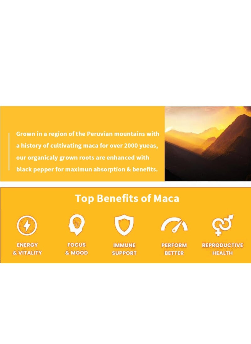 LINE ONE Maca Extra Strength 1500Mg Dietary Supplement 60 Veg Capsules  - Image 4