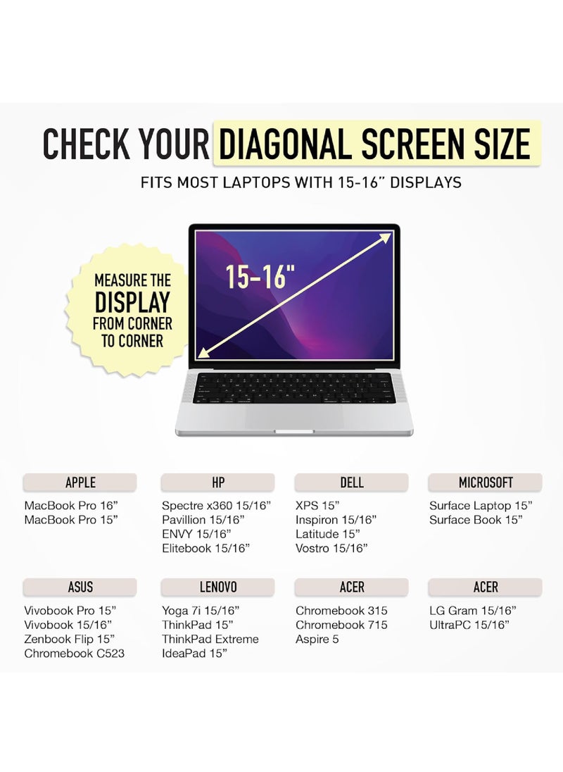 Rock Pow - Puffy 15-16 Inch Beige Laptop Sleeve for Women and Men MacBook Pro 16 Inch Case Cute Computer Sleeve Carrying Case Laptop Bag/Asus/Dell/HP 15.6 Inch Laptop Cover - Image 1