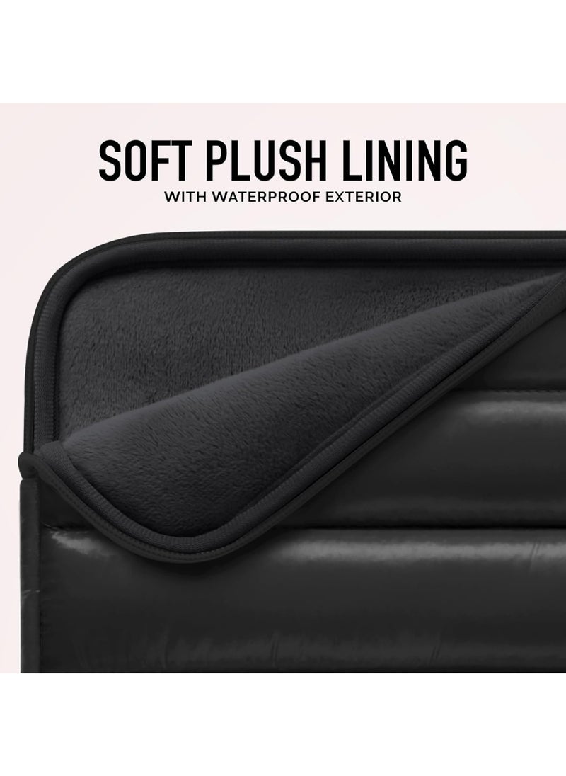 Rock Pow - Puffy 15-16 Inch Beige Laptop Sleeve for Women and Men MacBook Pro 16 Inch Case Cute Computer Sleeve Carrying Case Laptop Bag/Asus/Dell/HP 15.6 Inch Laptop Cover - Image 1