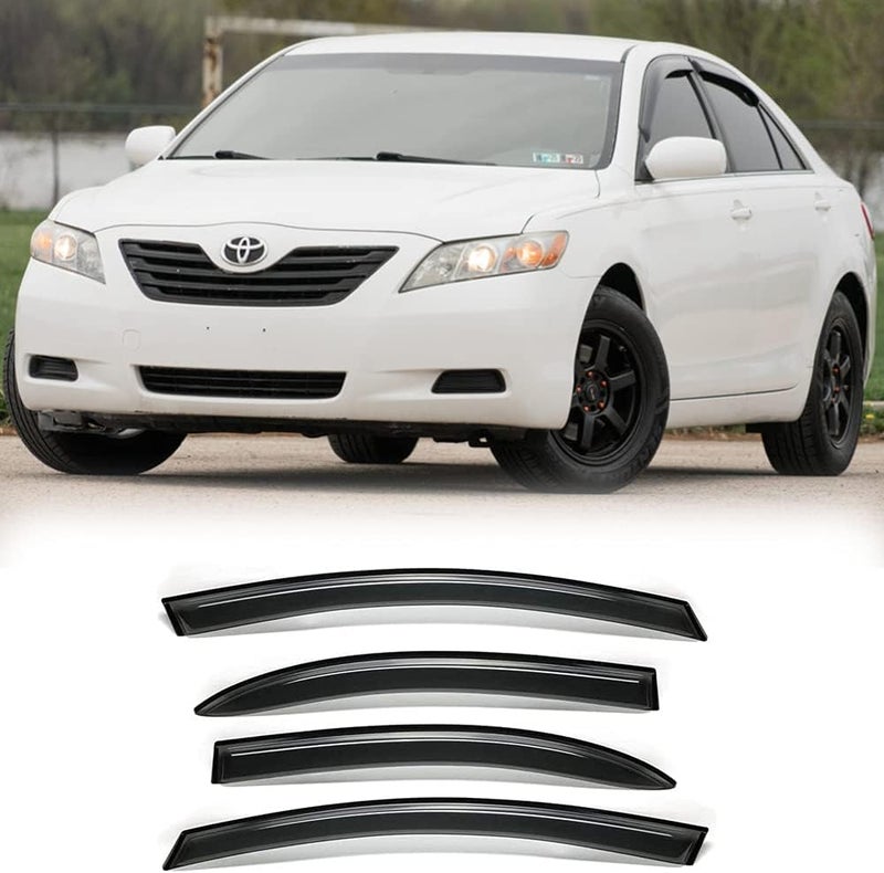 Puermto Original Side Window Wind Deflector Set for 2007-2011 Toyota Camry 4-Door Sedan - Image 1