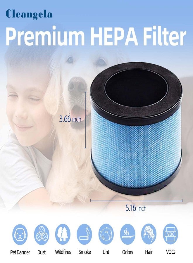 Cleangela MK01 MK06 Replacement Filter Compatible with AROEVE MK01/MK06 DH-JH01 and ToLife TZ-K1 Air Purifier 4-in-1 Replacement Filter Standard Version, 4 Pack, Blue - Image 4
