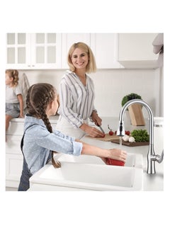 Excefore Faucet Sprayer Head, 3 Functions Kitchen Faucet Pull Out Spray Head Replacement Part for Water Tap Faucet Filter, Kitchen Sink Pull-out Faucet Sprinkler, Stream Spray and Pause Mode, Chrome Anti-rust  - Image 3