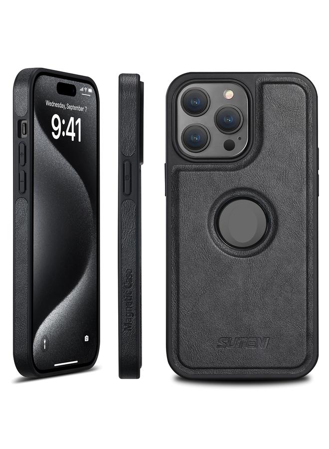 Suteni Case For iPhone 16 Pro Max G1 Magsafe Leather Back Phone Case - Image 1
