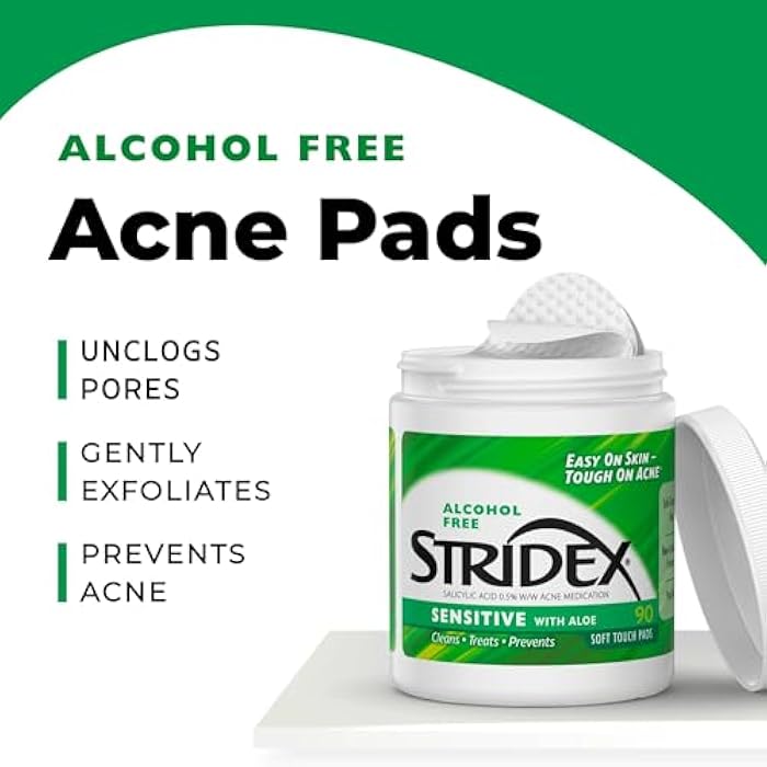 Stridex Daily Care Acne Pads With Aloe Sensitive Skin Ct - Image 2