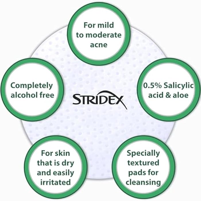 Stridex Daily Care Acne Pads With Aloe Sensitive Skin Ct - Image 5