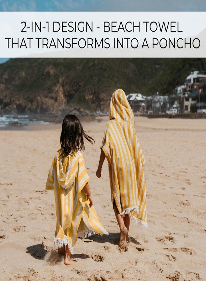 ZICOTO منشفة شاطئ أنيقة بغطاء رأس للأطفال من زيكوتو - بونشو فائق النعومة وسريع الجفاف للأطفال الصغار من عمر سنة إلى 3 سنوات مصنوع من قطن فاخر - غطاء مثالي للأطفال في أيام الشاطئ أو حمام السباحة أو أثناء الاستحمام. - Image 3