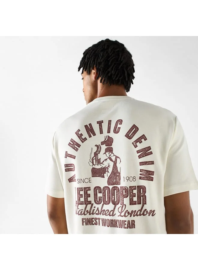 Lee Cooper Lee Cooper Logo Print T-shirt with Short Sleeves