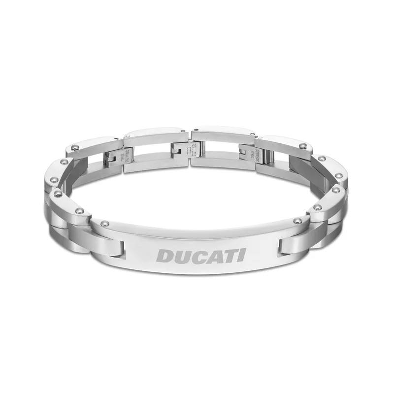 Ducati Force Silver Stainless Steel Bracelet for Men