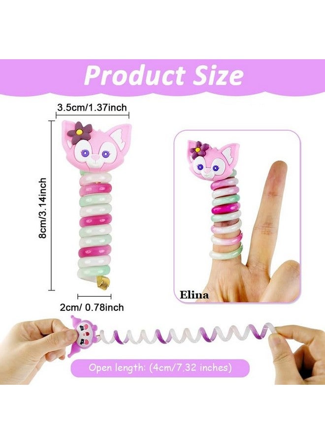 Elina Telephone Wire Hair Band for Kids Cartoon Spiral Hair Ties Cute Kids Baby Head Accessories for Girls Spring Rubber Bands for Braids Ponytail Maker(Pack of 2)(Multi Color) - Image 5