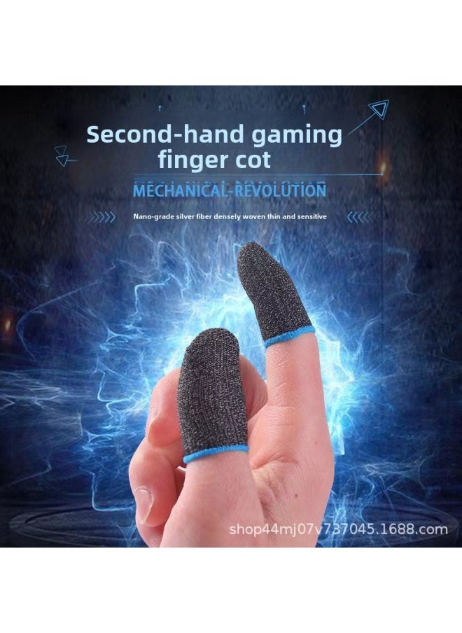 Generic 24-pin Game Finger Set Of Gods Ultra-thin Silver Fiber Crimson Professional E-sports Finger Set Chicken Walking Artifact-Product Color:Finger Sleeve Packaging Bag ]  - Image 3
