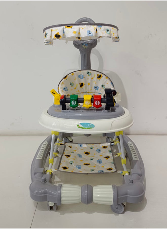 kiddoz Multifunctional Baby Walker - Gray 