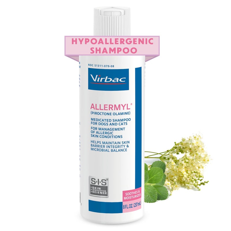 Virbac Allermyl Medicated Pet Shampoo Hypoallergenic Soothing and Moisturizing Shampoo for Allergic Dogs and Cats by Virbac - Image 2