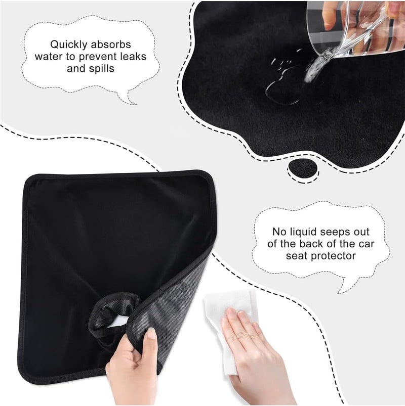 Zealite Baby Car Seat Protector for Potty Training, Waterproof Diaper Leak Proof Mat for Car Seats, Strollers & High Chairs, Machine Washable & Dryer Safe (Black) - Image 3