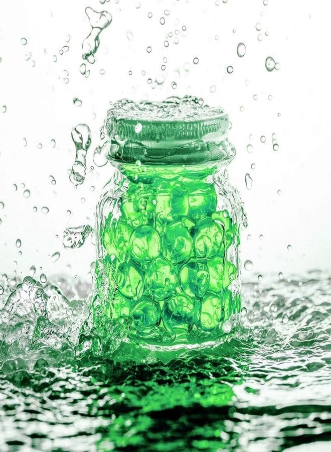 COOLCOLD Gel Blaster Refill Ammo – Approx 40,000 Rounds of 7-8mm Non-Toxic Water Beads for Gel Guns – Safe for Adults 15+ – Transparent Green Gel Bullets – Also Ideal as Home Decor Vase - Image 3
