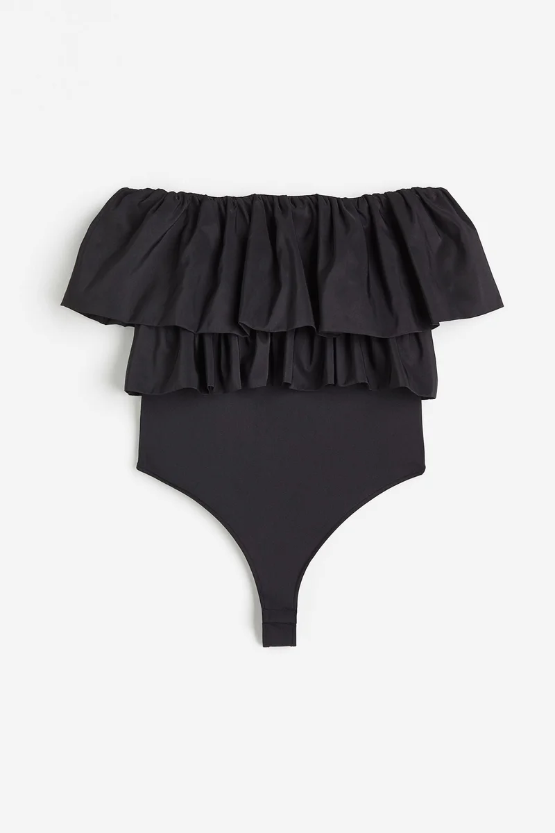 H&M Frill-top bandeau thong body
