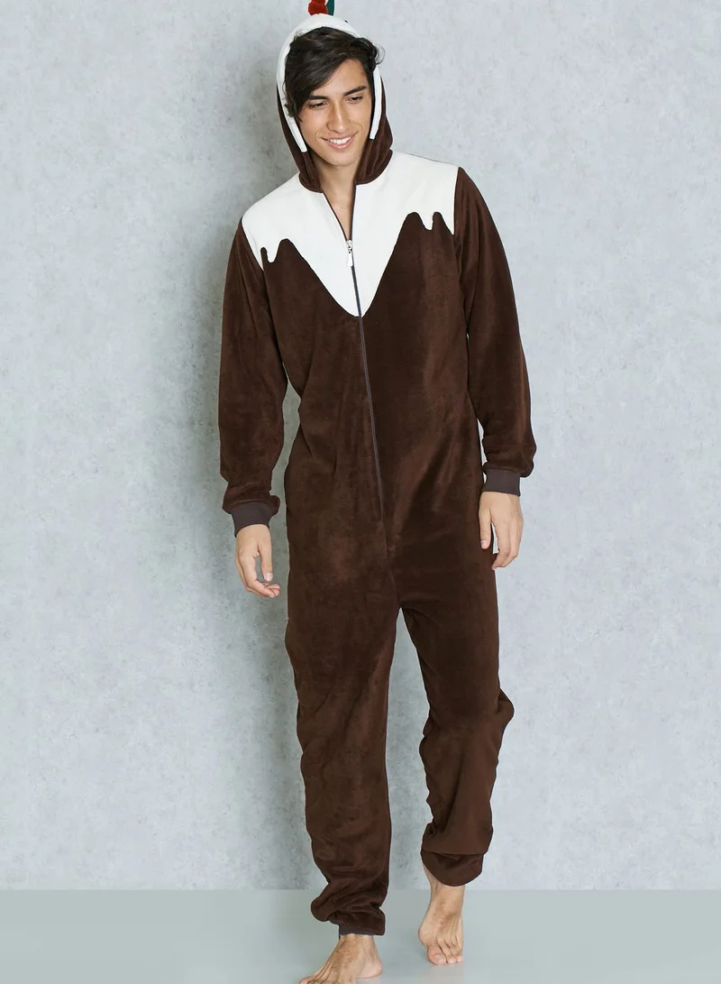 Lounge District Christmas Pudding Onesie
