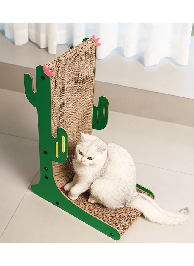 NKX - Cactus Style L-shaped Cat Scratching Board, Indoor Interactive Pet Toys and Cat Self-entertainment Toy - Image 1