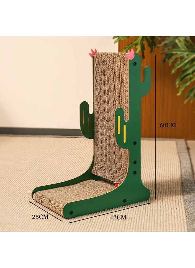 NKX - Cactus Style L-shaped Cat Scratching Board, Indoor Interactive Pet Toys and Cat Self-entertainment Toy - Image 1