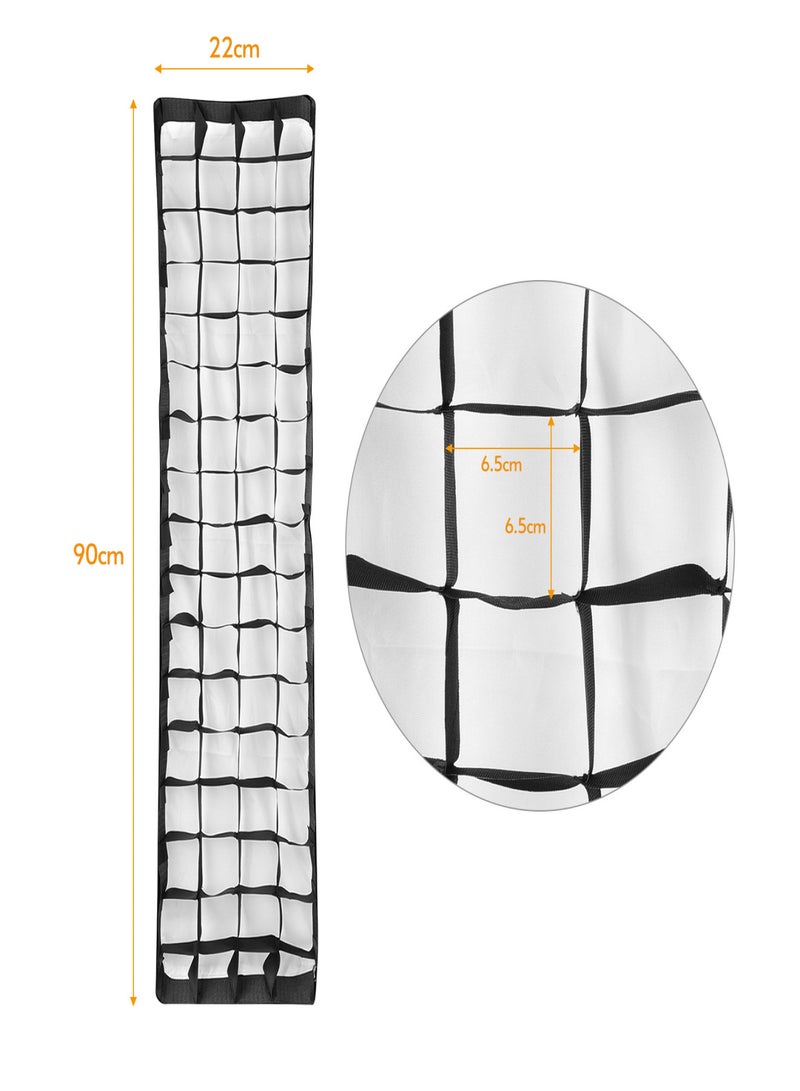 22 * 90cm/ 8.7 * 35in Photography Strip Softbox Grid Black Honeycomb Grid Softbox Reflector Portrait Products Photographic Accessories  - Image 5