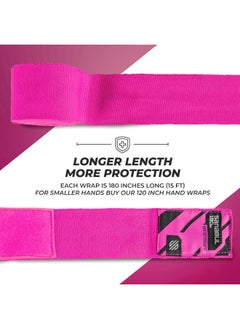 Sanabul  Elastic Professional 180 inch Handwraps for Boxing Kickboxing Muay Thai MMA (Pink, 180 inch)  - Image 4