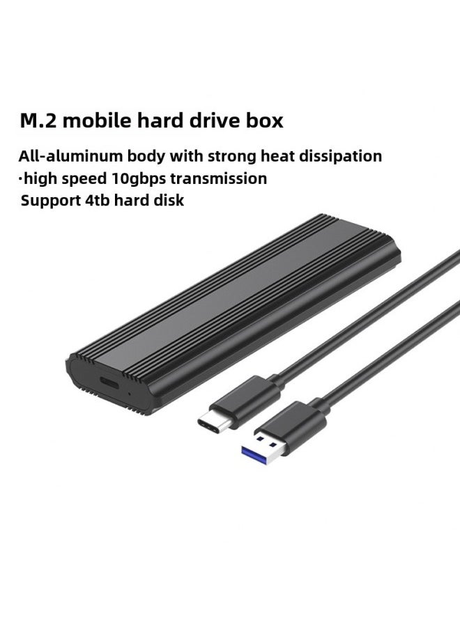 Generic Mobile Hard Disk Box USB3.1 Interface Laptop SSD Solid State M.2 Hard Disk Box-Color:Ngff Protocol (red)  - Image 1
