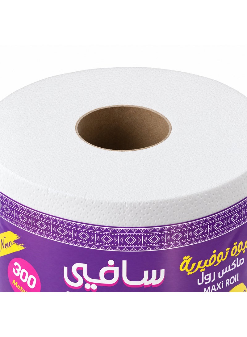  سافي مناديل سافي ماكسي رول، 300 متر، 1500 ورقة، أبيض - Image 3