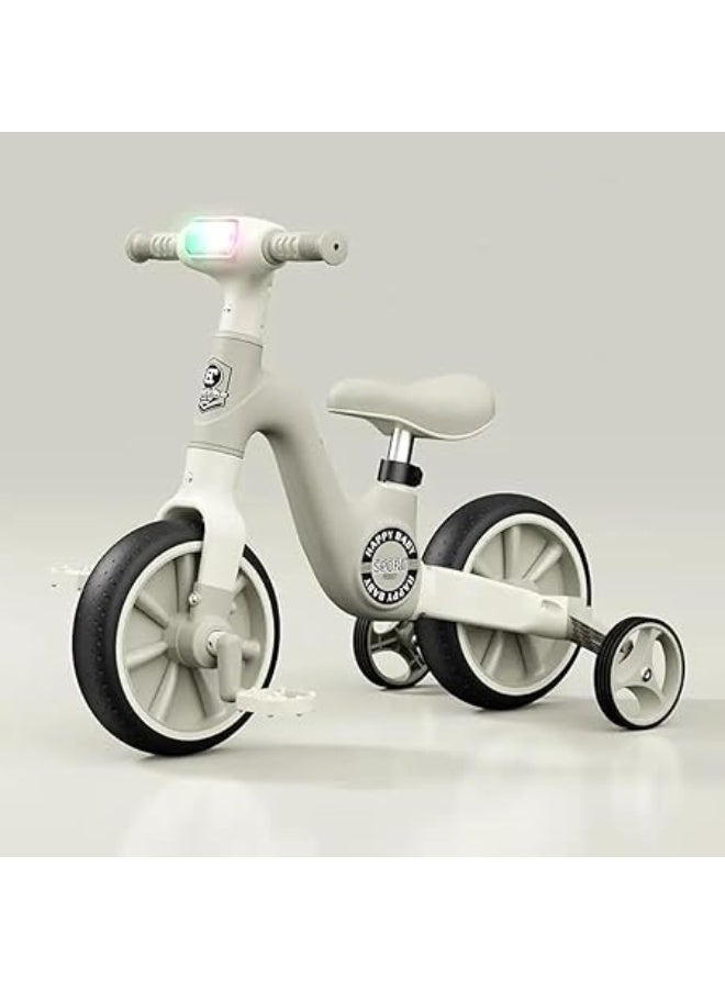 Nano Classic Kids Balance Bike with Training Wheels – Lightweight Toddler Cycle with LED Front Light, Adjustable Seat & EVA Foam Wheels (1–4 Years) - Image 1