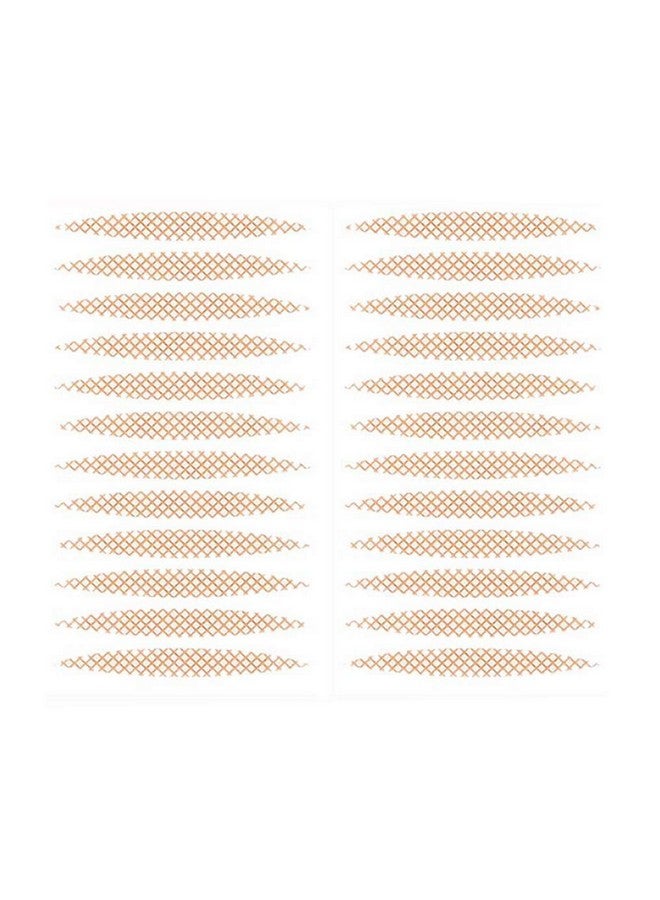 Quupy 800 Pcs Skin Color Lace Mesh Natural Invisible Single Double Side Eyelid Tape Stickers Makeup Eyelid Tape For Hooded Droopy Uneven Monoeyelids Beauty Big Eye Decoration - Image 1