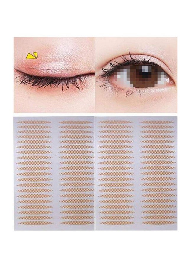 Quupy 800 Pcs Skin Color Lace Mesh Natural Invisible Single Double Side Eyelid Tape Stickers Makeup Eyelid Tape For Hooded Droopy Uneven Monoeyelids Beauty Big Eye Decoration - Image 3
