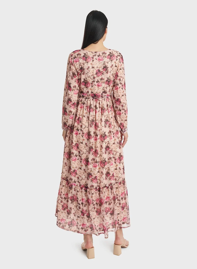 KASHKHA Floral Chiffon Dress