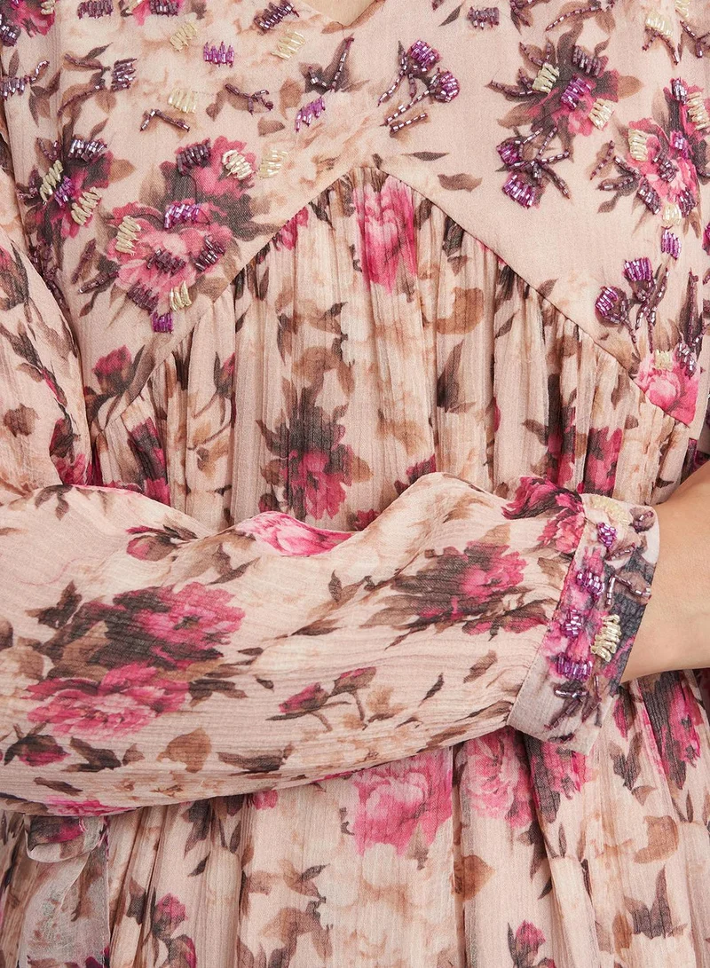 KASHKHA Floral Chiffon Dress
