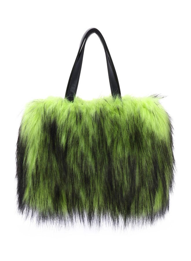 Lanpet Faux Fur Tote Bag for Women Winter Furry Handbag Unique Y2K Fluffy Plush Purse - Image 1