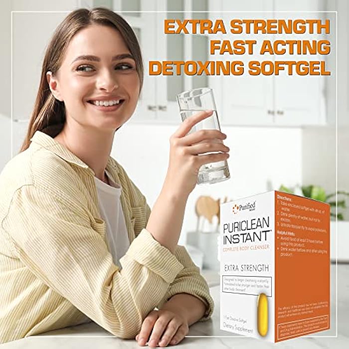 Wellgenix Puriclean Instant Complete Body Cleanser, 1 Fast Acting Softgel, Premium Extra Strength Herbal Cleanse Detox, One Hour Detox Supplement (Pack of 2) - Image 3