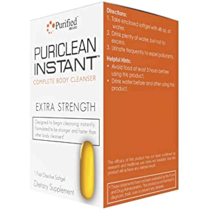 Wellgenix Puriclean Instant Complete Body Cleanser, 1 Fast Acting Softgel, Premium Extra Strength Herbal Cleanse Detox, One Hour Detox Supplement (Pack of 2) - Image 2