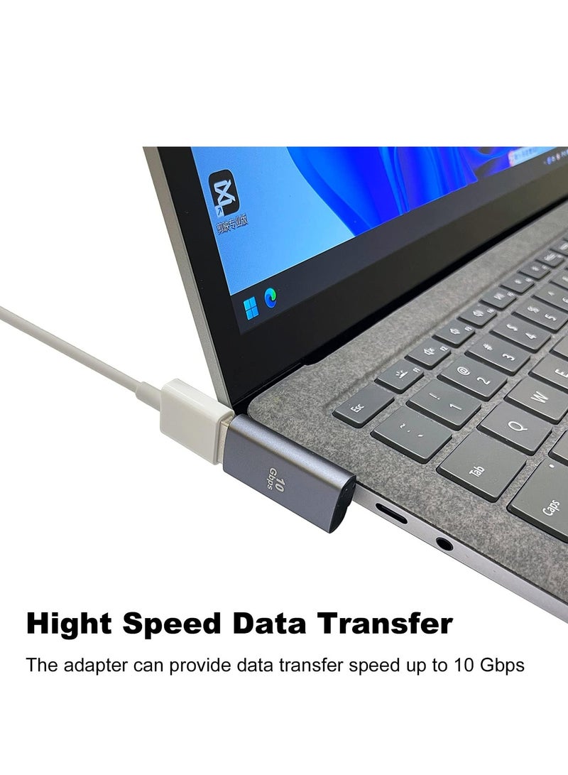 2 Pack 90° USB 3.1 Adapters, Left/Right Angle USB A Male to Female Converters for PC, Laptop, Chargers. - Image 3