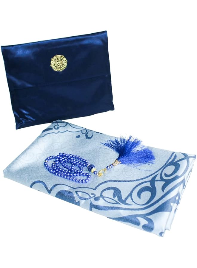 erorex Islamic Prayer Mat Set High Quality Rug And Decorative Rosary With Beautifull Pouch Ideal For Home Traveling At Office At Work For Ramadan Eid Etc Best Gift Idea Prayer Carpet Tasbih And Bag  - Image 5
