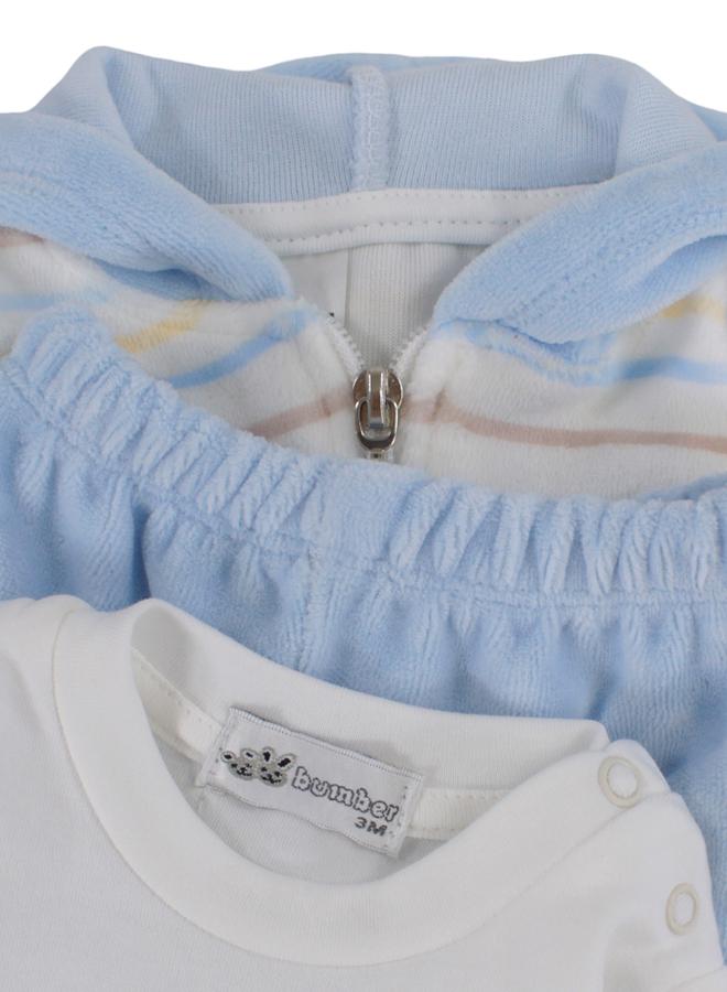 Baby Boys Velvet Pajama Set - Dinosaur Design - Image 3