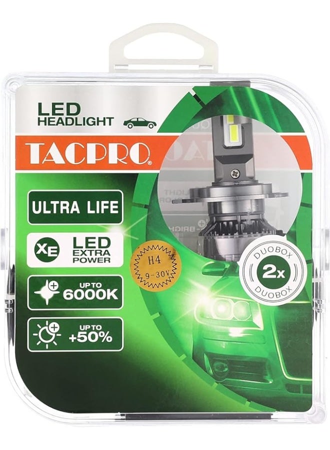 تاكبرو لمبات LED H4 للسيارة Tacpro للإضاءة الأمامية والخلفية - Image 1