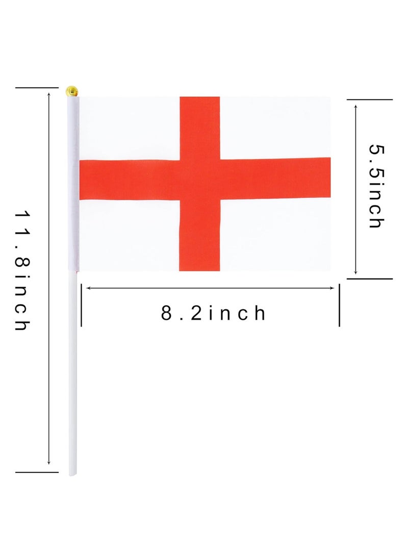 General Flag of England A5 Size, England Flag with Stick. Pack Of 5 Pieces.  - Image 2