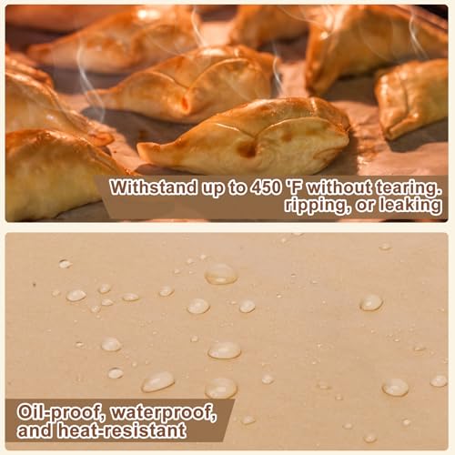 Hovico 130PCS Parchment Paper Baking Sheets, 9x13 Inch, Precut Non-Stick Parchment Sheets for Baking, Grilling, Air Fryer, Steaming, and More (Unbleached) - Perfect for BBQ, Picnic, Festival, Bread - Image 4