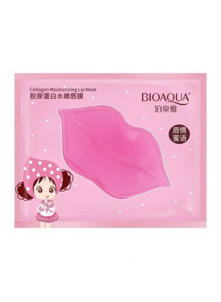 بيو أكوا قناع شفاه وردي كريستالي مغذي بالكولاجين، مرطب طبيعي لامع، ملمس ناعم، صحي ومرن - Image 1