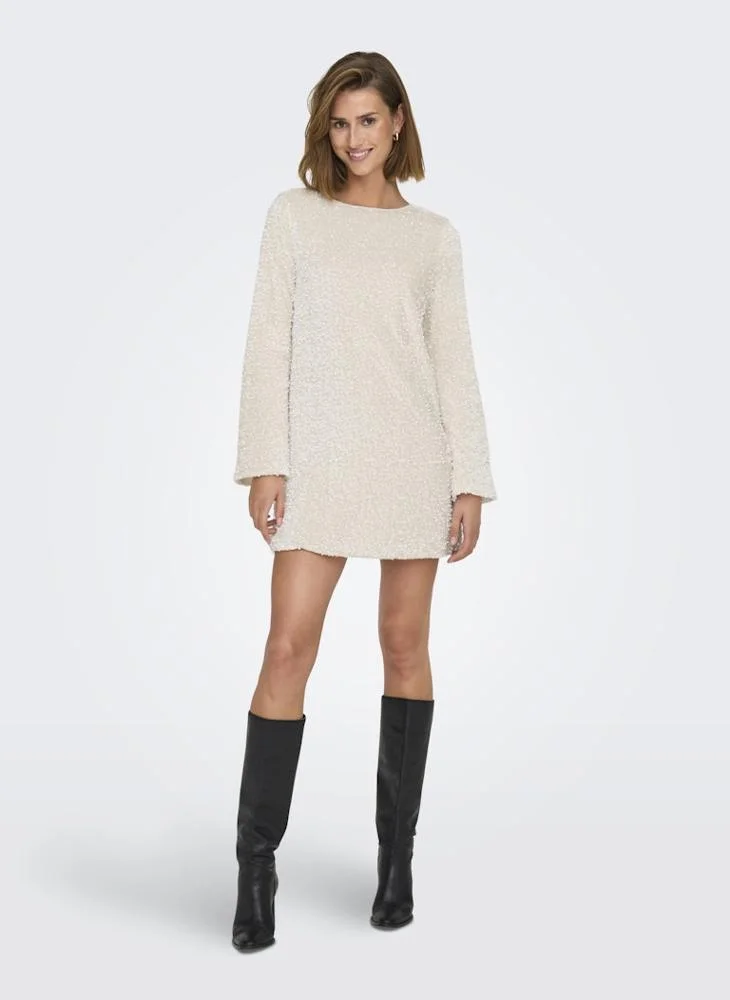 ONLY Sequins Ls Bow Dress