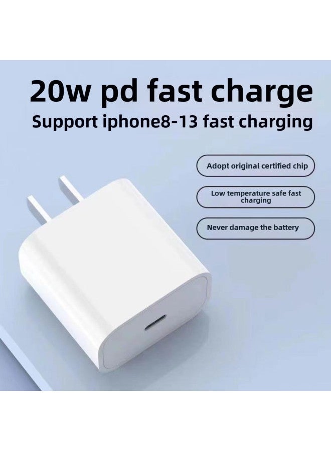 Suitable For Apple Charger 20W Pd Fast Charging Line Set IPhone Charging Line Data Line Charging Head 3C Certification-Color:PD2 M 120W Fast Charging Line  - Image 1
