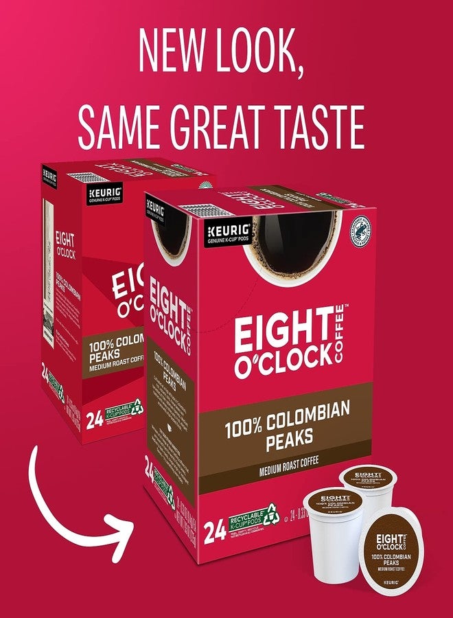 Eight O'Clock Coffee Colombian Peaks, Single-Serve Keurig K-Cup Pods, Medium Roast Coffee, 24 Count - Image 2