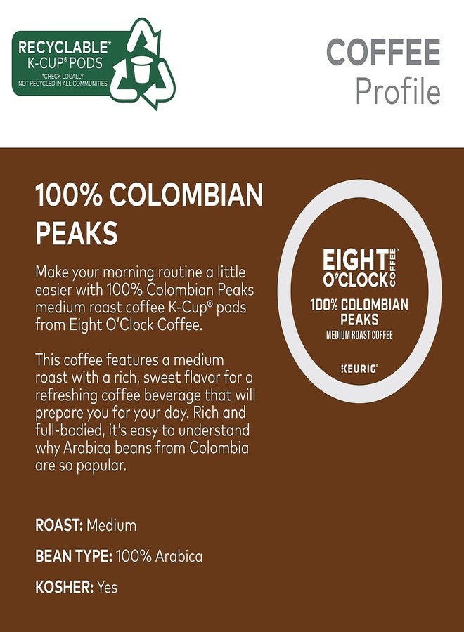 Eight O'Clock Coffee Colombian Peaks, Single-Serve Keurig K-Cup Pods, Medium Roast Coffee, 24 Count - Image 5