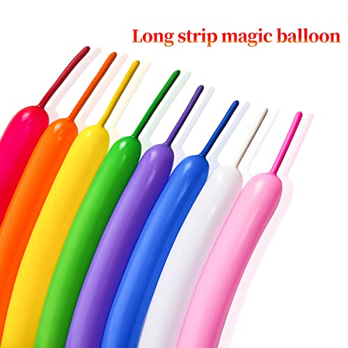 ZBYDNG Long Balloons Animals, Thickening 260 Balloons for Tying Balloon Arch, Twisting Latex Magic Modeling Skinny Birthday for Kid‘s Party Wedding Decoartion 100pcs (Color) - Image 2