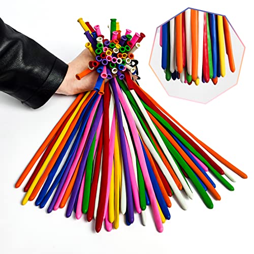 ZBYDNG Long Balloons Animals, Thickening 260 Balloons for Tying Balloon Arch, Twisting Latex Magic Modeling Skinny Birthday for Kid‘s Party Wedding Decoartion 100pcs (Color) - Image 5