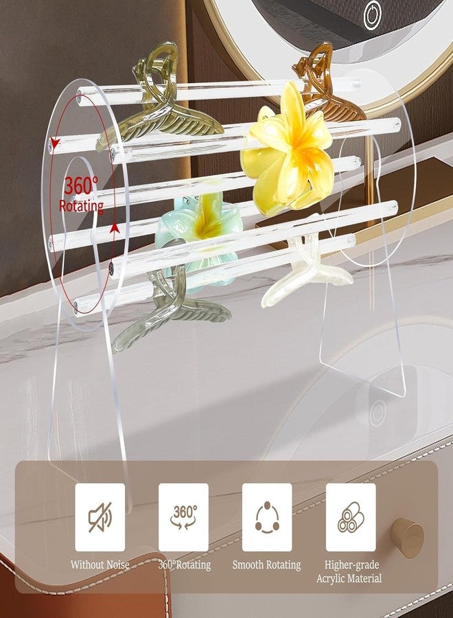 STORE 2508 Acrylic Claw Clips Organiser Hair Clips Rotating Storage Gift for Girl Women - Image 4
